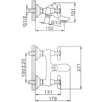 Товар: Смеситель для ванны Frap H731 F32731-B Хром - фото 2 Смеситель для ванны Frap H731 F32731-B Хром — фото 2, Смесители