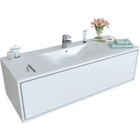 Товар: Тумба с раковиной SanVit Бруно-1 90 kbruno190w подвесная Белая глянцевая - фото 3 Тумба с раковиной SanVit Бруно-1 90 kbruno190w подвесная Белая глянцевая — фото 3, Мебель для ванной