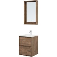 Тумба под раковину Aquanet Милан 50 336376 подвесная Дуб рустикальный — фото 8, Тумбы под раковину