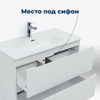 Товар: Тумба под раковину Aquanet Джейн 100 335426 подвесная Белая матовая - фото 5 Тумба под раковину Aquanet Джейн 100 335426 подвесная Белая матовая — фото 5, Мебель для ванной