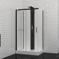 Душевая кабина Black&White Galaxy 8708000 с гидромассажем — фото 2, Душевые кабины