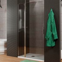 Душевая дверь Allen Brau Priority 140 3.31010.00G профиль Хром стекло тонированное — фото 2, Распашные душевые двери