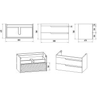 Тумба с раковиной Misty Софт 90 УТ000015048 подвесная Белая глянцевая — фото 7, Тумбы с раковиной