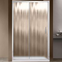 Душевая дверь Vincea Garda 130 VDS-1G130CH профиль Хром стекло шиншилла — фото 1, Раздвижные душевые двери