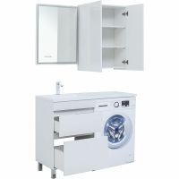 Тумба под раковину Aquanet Вега 120 Белый глянец арт-329124 — фото 13, Тумбы под раковину