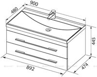 Товар: Тумба с раковиной Aquanet Верона 90 212866 подвесная Белая - фото 11 Тумба с раковиной Aquanet Верона 90 212866 подвесная Белая — фото 11, Тумбы с раковиной