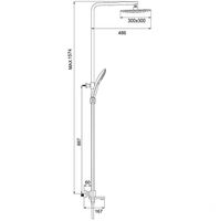 Душевая система Gappo G18 G2418-40 с термостатом Хром — фото 2, Душевые стойки