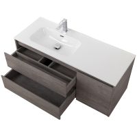 Тумба под раковину BelBagno Kraft 120 L KRAFT-1200-2C-1A-SO-CG-L подвесная Cemento Grigio — фото 4, Тумбы под раковину