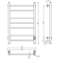Электрический полотенцесушитель EWRIKA Сафо АС3 80х50 E Белый — фото 5, Электрические полотенцесушители