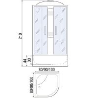 Душевая кабина River Nara 80x80 МТ 10000001259 с поддоном — фото 5, Душевые кабины