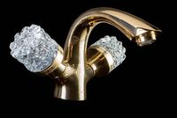 Товар: Смеситель для раковины Boheme Crystal 291-CRST Золото - фото 2 Смеситель для раковины Boheme Crystal 291-CRST Золото — фото 2, Смесители