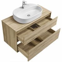 Тумба под раковину Aquaton Либерти 100 1A279601LYC70 подвесная Дуб эльвезия — фото 18, Тумбы под раковину