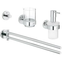 Набор аксессуаров для ванной Grohe Essentials 40846001 Хром — фото 1, Наборы аксессуаров для ванной комнаты