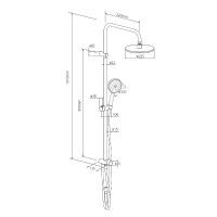 Душевая система Damixa Jupiter 977000300 Черная матовая — фото 9, Душевые стойки