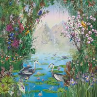 Фреска Ortograf Its Jungle 33877 Фактура флок FLK Флизелин (3*3) Разноцветный, Деревья/Цветы/Птицы арт-33877 (флок FLK) — фото 2, Фрески