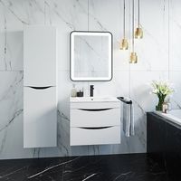 Тумба с раковиной Iddis Cloud 80 подвесная Белая — фото 3, Тумбы с раковиной