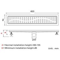 Товар: Душевой лоток Gappo G84007-3 с решеткой Сатин - фото 7 Душевой лоток Gappo G84007-3 с решеткой Сатин — фото 7, Душевые лотки