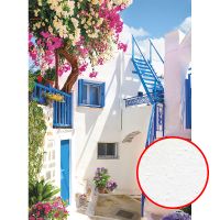 Фреска Ortograf Городской пейзаж 50058 Фактура бархат FX Флизелин (2*2,7) Белый/Голубой, Город — фото 1, Фрески