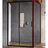 Душевая стенка Ravak Blix Slim BLSPS-80 X9BM40300Z1 профиль Черный стекло Transparent — фото 1, Боковые стенки