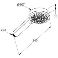 Ручной душ Kludi Dive 6883005-00 Хром — фото 2, Лейки для душа