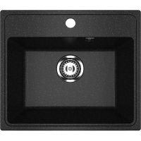 Товар: Кухонная мойка Ulgran Practik PR-M 490-004 Черный оникс - фото 1 Кухонная мойка Ulgran Practik PR-M 490-004 Черный оникс — фото 1, Кухонные мойки