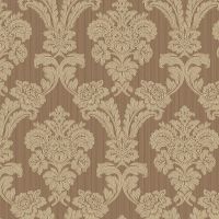Обои Bernardo Bartalucci Beatrice 5019-6 Винил на флизелине (1,06*10,05) Коричневый, Дамаск — фото 1, Обои для стен