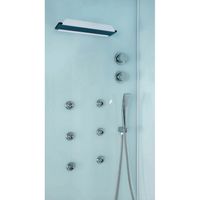 Душевая кабина Orans 100x90 8612000 с гидромассажем профиль Белый задние стенки Белые — фото 2, Душевые кабины