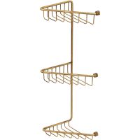 Полка корзина Migliore Complementi 22031 угловая Бронза — фото 1, Полки для ванной и душа