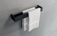 Полотенцедержатель Novellini Kuadra R90AKFPS0260-H Черный матовый — фото 2, Полотенцедержатели