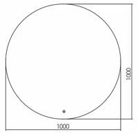 Зеркало Creto Elegante 100 21-D1000E с подсветкой с сенсорным выключателем — фото 5, Зеркала в ванную комнату