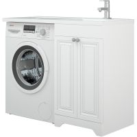 Товар: Тумба под раковину Corozo Леон 110 SD-00000890 Белая матовая - фото 2 Тумба под раковину Corozo Леон 110 SD-00000890 Белая матовая — фото 2, Мебель для ванной