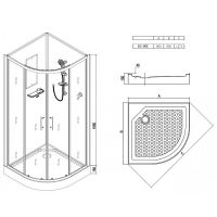 Душевая кабина Esbano ES-90C 90x90 ESKB90C без гидромассажа — фото 20, Душевые кабины