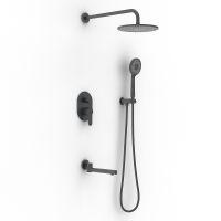 Товар: Душевая система Berges Nardis 3R 071014 Черная матовая - фото 2 Душевая система Berges Nardis 3R 071014 Черная матовая — фото 2, Встраиваемые душевые комплекты