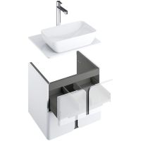 Тумба под раковину Ravak SD Balance 60 X000001367 подвесная Белая Графит — фото 6, Тумбы под раковину