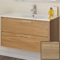 Тумба с раковиной SanVit Мэри-2 60 kmery602 с фактурой под дерево подвесная Карпатская ель — фото 1, Тумбы с раковиной