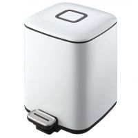 Ведро для мусора WeltWasser Mila WT 9L педальное 10000000887 Белое — фото 1, Мусорные ведра