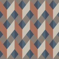 Обои Milassa Geometrica GM5 021 Флизелин (1*10,05) Синий/Коричневый/Серый, Геометрия — фото 1, Обои для стен