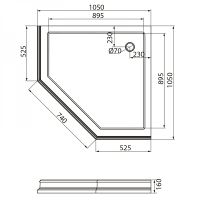 Товар: Душевой поддон из стеклокомпозита Migliore Diadema 105х105 24482 Белый - фото 2 Душевой поддон из стеклокомпозита Migliore Diadema 105х105 24482 Белый — фото 2, Стеклопластиковые душевые поддоны