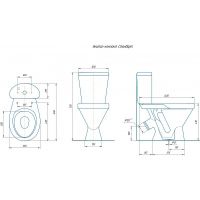Унитаз компакт Rosa Стандарт 4620008195490 Белый с бачком и сиденьем — фото 2, Напольные унитазы