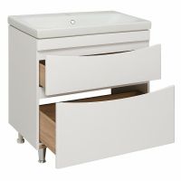 Тумба под раковину Runo Афина 80 00-00001170 Белая — фото 4, Тумбы под раковину