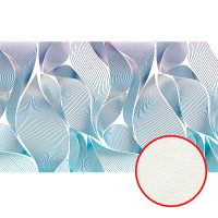 Фреска Ortograf Forma 32692 Фактура флок FLK Флизелин (4,5*2,7) Синий/Белый, Абстракция — фото 1, Фрески