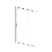 Душевая дверь Vincea Alpha 150 VDS-3AL150MT профиль Хром стекло текстурное — фото 7, Раздвижные душевые двери