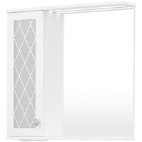 Зеркало со шкафом Volna Milena 70 L zsMLN70.L-01 с подсветкой Белое — фото 8, Зеркальные шкафы в ванную