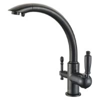 Смеситель для кухни ZorG Clean Water ZR 314 YF-33 ЧЕРНЫЙМЕТАЛЛ Черный — фото 1, Смесители