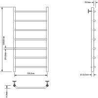 Водяной полотенцесушитель Aquanet Fiona 100x50 266738 Хром — фото 2, Водяные полотенцесушители