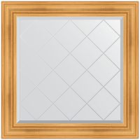 Зеркало Evoform Exclusive-G 89х89 BY 4331 с гравировкой в багетной раме - Травленое золото 99 мм — фото 1, Мебель для ванной