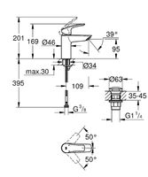 Смеситель для раковины Grohe Eurosmart Хром арт-23922003 — фото 4, Смесители для раковины