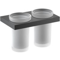 Стакан для зубных щеток Timo Petruma 15234/03 двойной Черный матовый — фото 1, Стаканы для зубных щеток