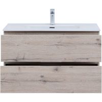 Тумба под раковину Aquanet Алвита New 90 303921 подвесная Дуб веллингтон белый — фото 4, Тумбы под раковину