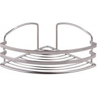 Полка корзина Tekno-tel BK081SSS угловая Нержавеющая сталь — фото 1, Полки для ванной и душа